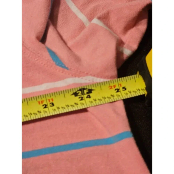 Crown & Ivy Shirt Mens Pink Striped Short Sleeved Polo XL - Picture 7 of 8